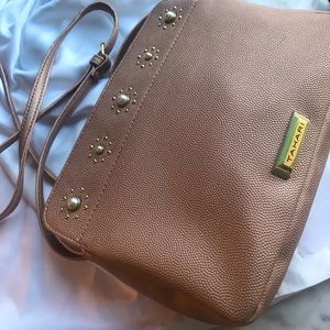 Authentic TAHARI shoulder bag trendy blush color